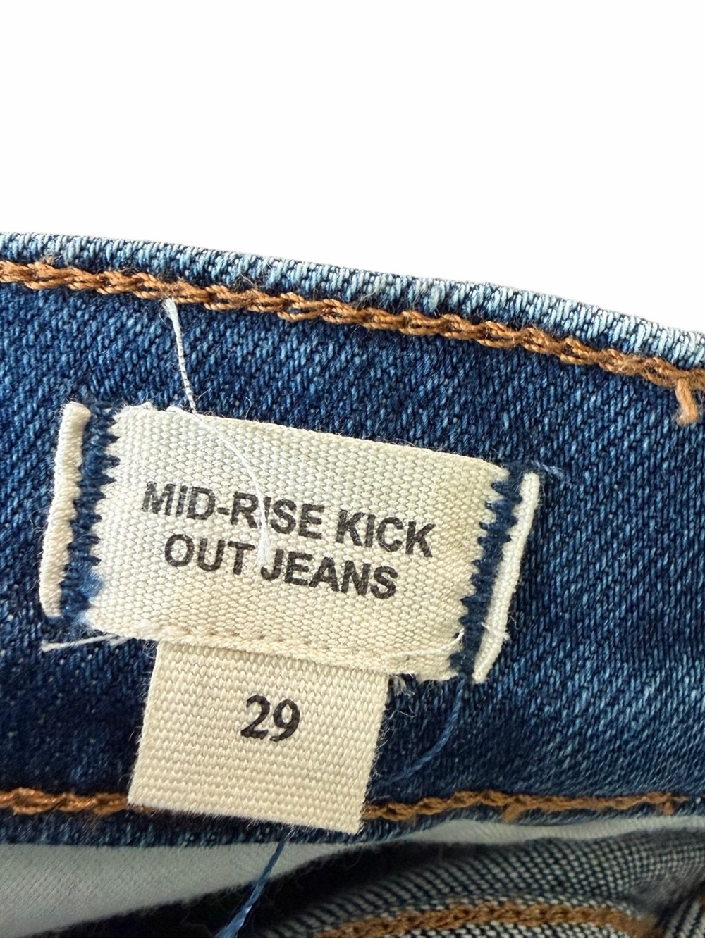 NEW Madewell Mid Rise Kick Out Frayed Hem Jeans Size 29 - Picture 5 of 6